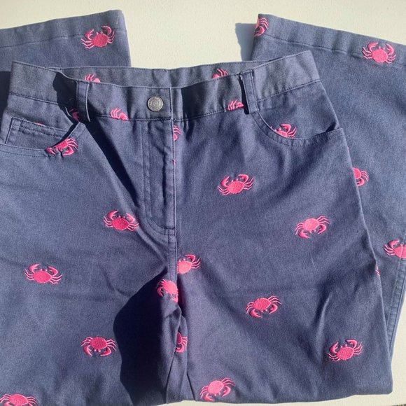 Lilly Pulitzer Other - LILLY PULITZER-Embroidered Crab Flare Pant-Girl 10
